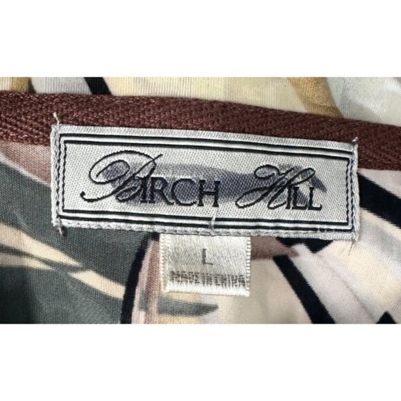 Birch Hill Womens Ladies Multicolor Abstract Print Full-Zip Collared Jacket Sz L - Picture 4 of 6